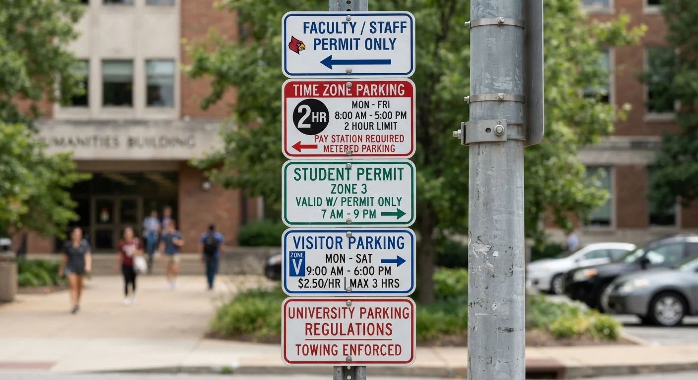 Reading Campus Parking Signs Without Getting It Wrong